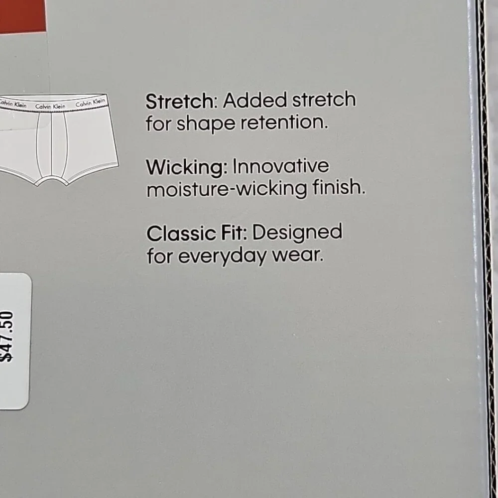 Calvin Klein Low Rise Trunk (3) Three Pack XL 40-42 Blue Classic Fit‎ New In Box